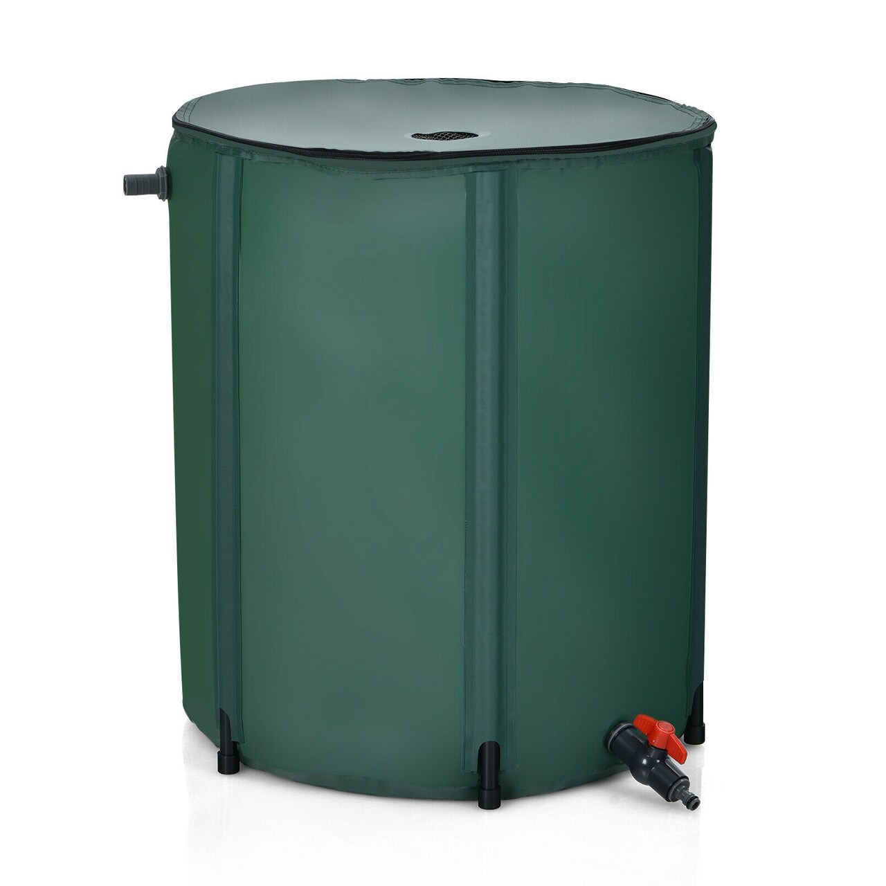 53 Gallon Green Portable Collapsible Rain Barrel Water Collector Perfect for Watering Plants or Lawns